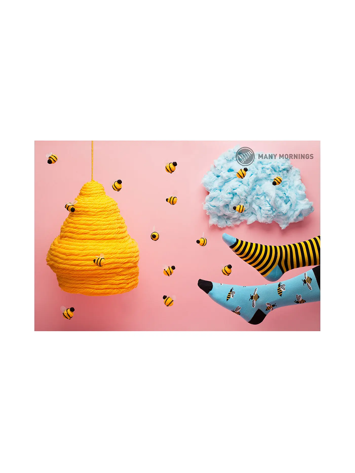 MANY MORNINGS | Damen Socken BEE BEE gelb | 